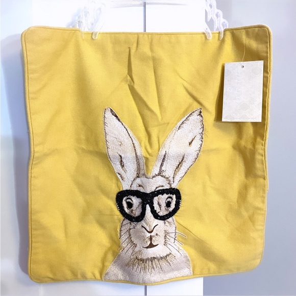 NWT Bunny Rabbit throw pillow cover - Picture 3 of 3